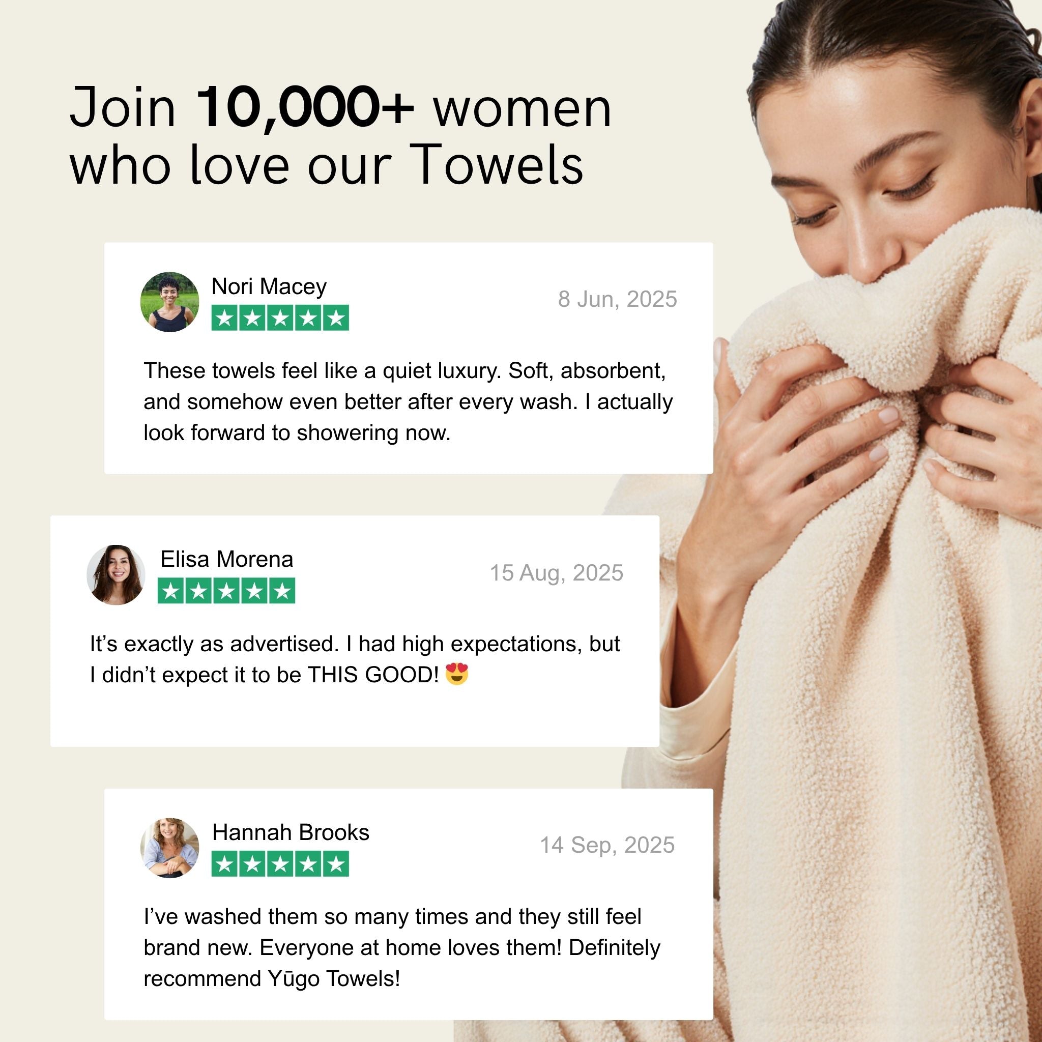 Bath Towels Set 5pcs